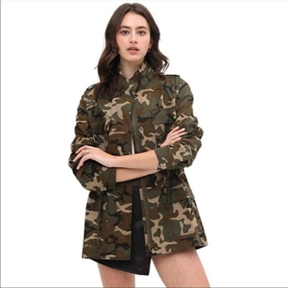 Love Tree Camouflage Utility Jacket Size Small - Picture 1 of 12